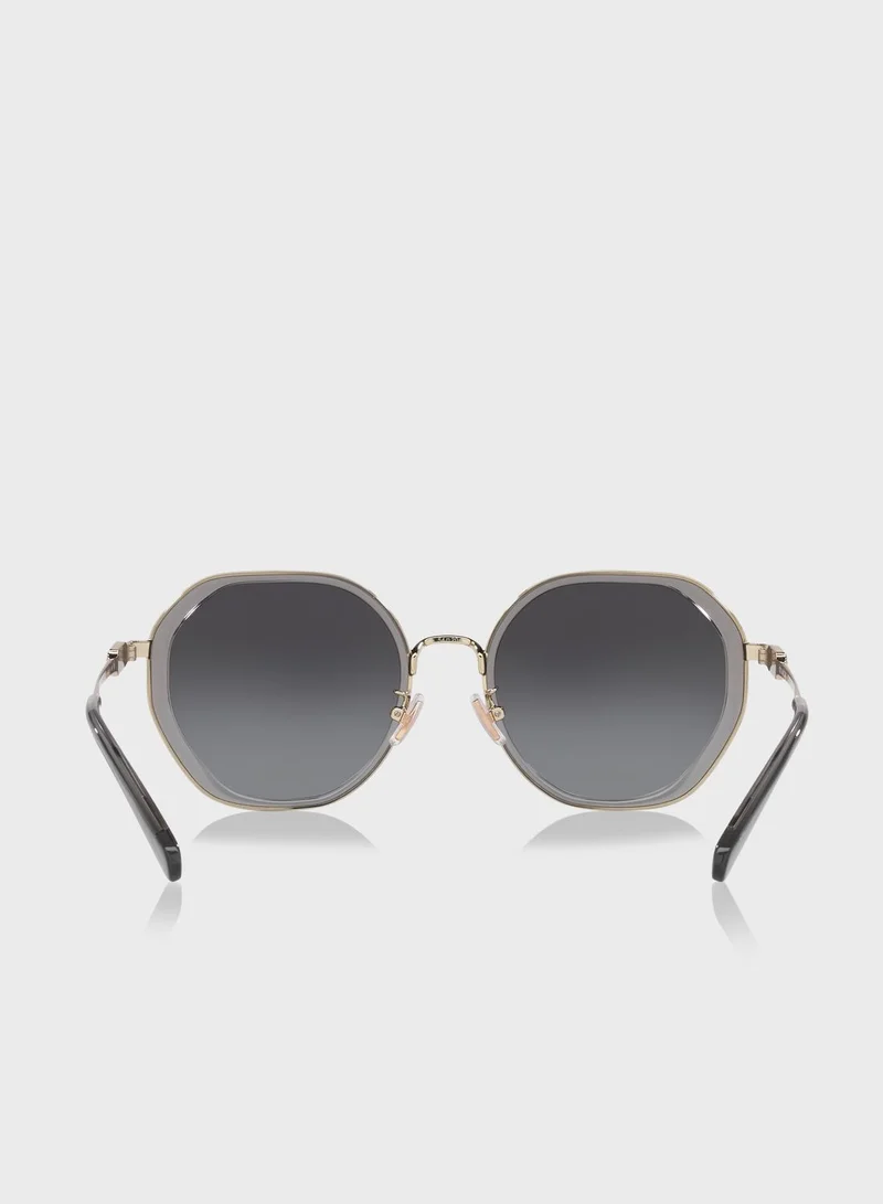 COACH 0Hc7141 Round Sunglasses