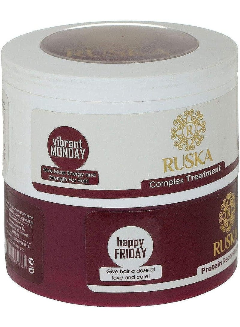 Ruska Ukrainian Complete Hair Care Set - 2 in 1 (Regular Cream 200ml + Protein Cream 200ml) in One Offer – Luxurious Ukrainian Hair Care for Treatment and Strengthening  2-in-1 Hair Mask for Damaged and Colored Hair - Image 1