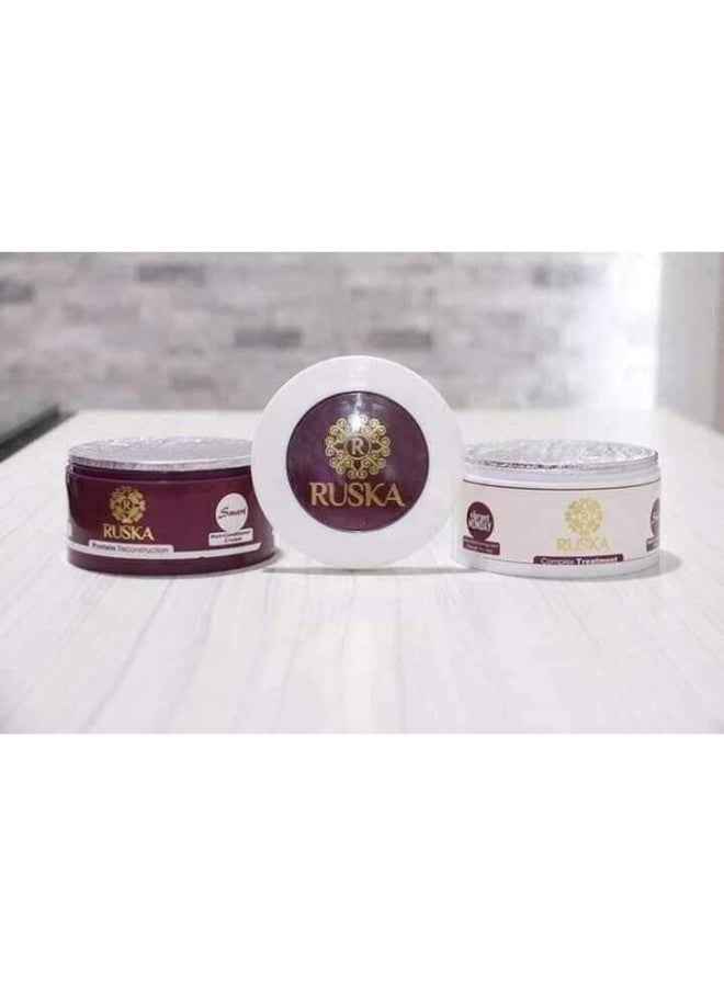 Ruska Ukrainian Complete Hair Care Set - 2 in 1 (Regular Cream 200ml + Protein Cream 200ml) in One Offer – Luxurious Ukrainian Hair Care for Treatment and Strengthening  2-in-1 Hair Mask for Damaged and Colored Hair - Image 5