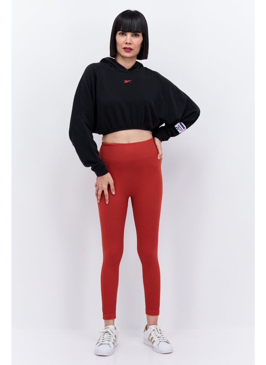 Reebok Women Sportswear Fit Brand Logo Outdoor Hoodies, Black  - Image 2