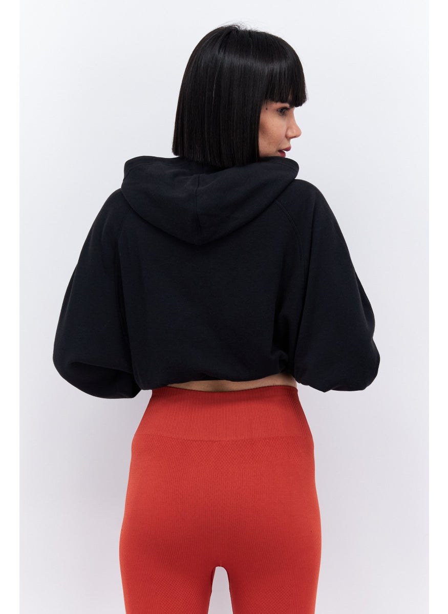 Reebok Women Sportswear Fit Brand Logo Outdoor Hoodies, Black  - Image 4