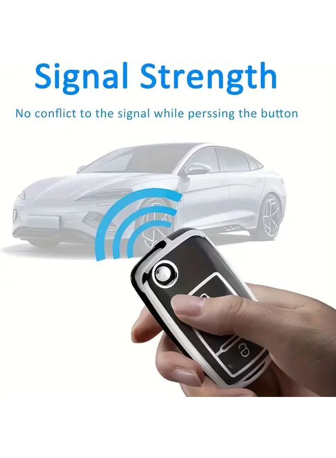 Blue Car Key Fob Cover Soft TPU Protective Case Compatible with Multiple Vehicle Models - Image 5