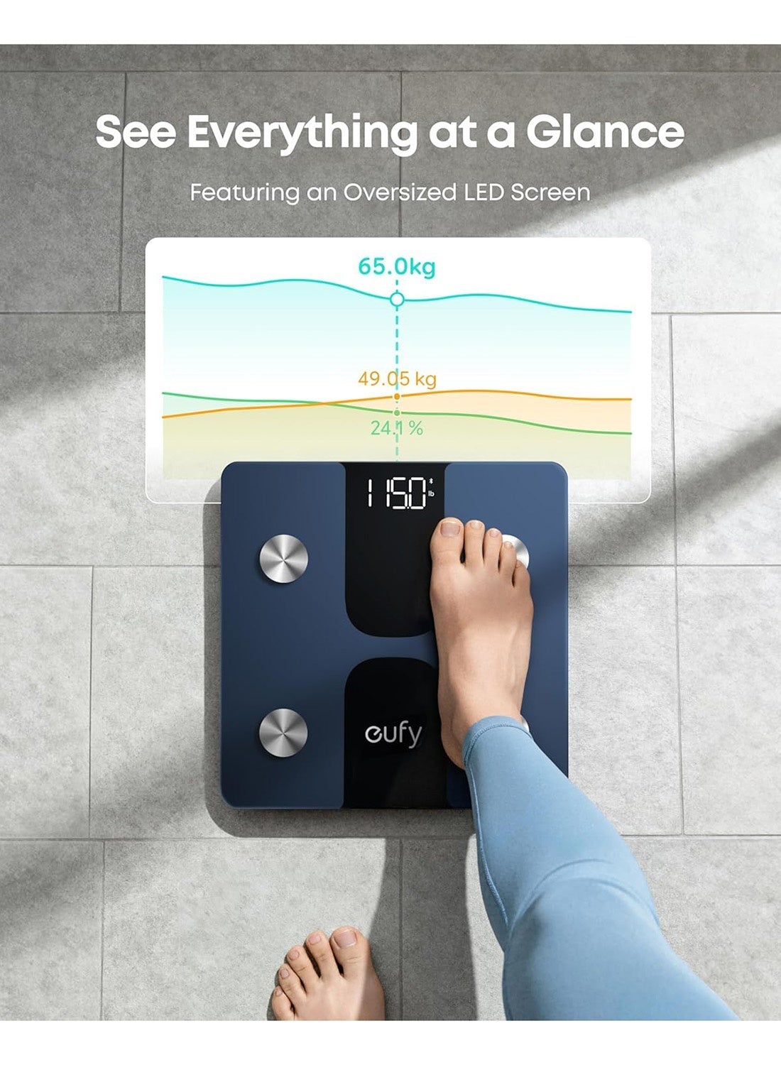 Eufy Smart Scale C1 Bluetooth Body Composition Scale - Black