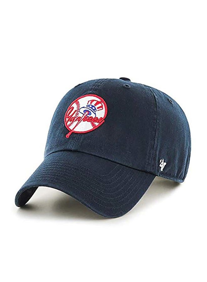 New York Yankees Hat MLB Cooperstown Logo Authentic Brand Clean Up Adjustable Strapback Navy Baseball Cap Adult One Size Men & Women 100% Cotton