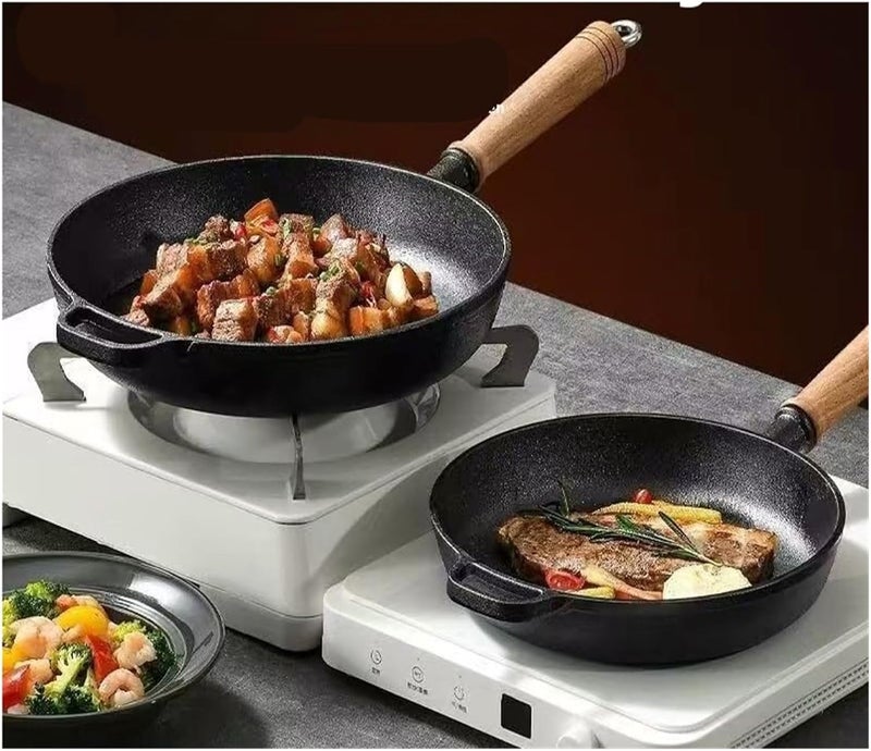 Flat Bottomed Pan, Non Stick, Uncoated Steak Frying, Pancake(24cm1) - Image 2