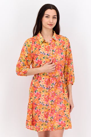 Women Floral Print Shirt Dress, Red - pzsku/Z59F35550FBA64B9D5AFAZ/45/1747056799/30d98fe4-2af2-43dd-abc6-7cf2d5a09e7b