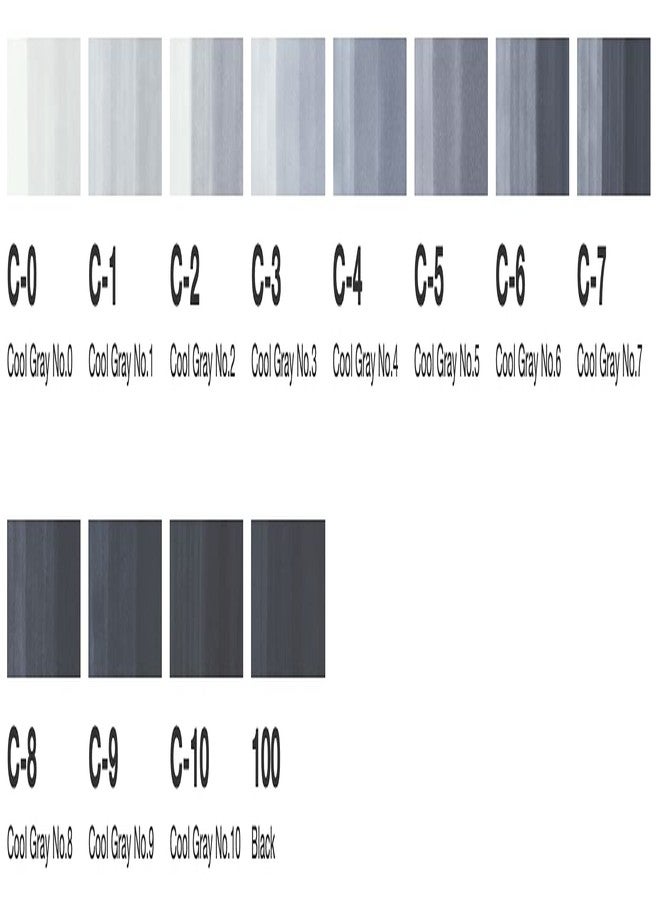 كوبيك مجموعة أقلام كوبيك كول جراي، 12 قطعة - Image 5