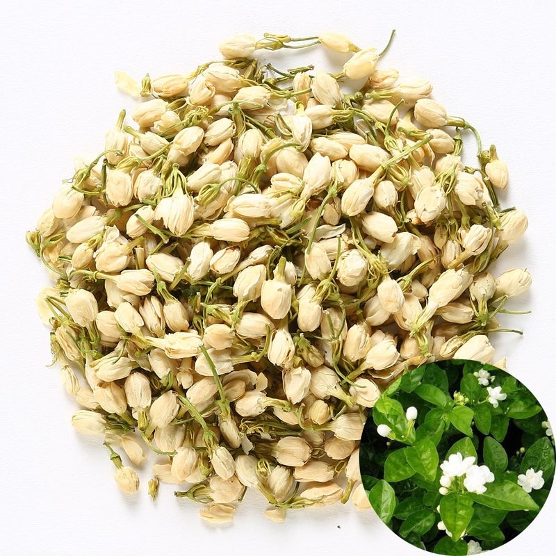 TooGet Fragrant Natural Pure Jasmine Buds Dried Jasmine Flowers Wholesale, Herbal Tea - 4 OZ - Image 1
