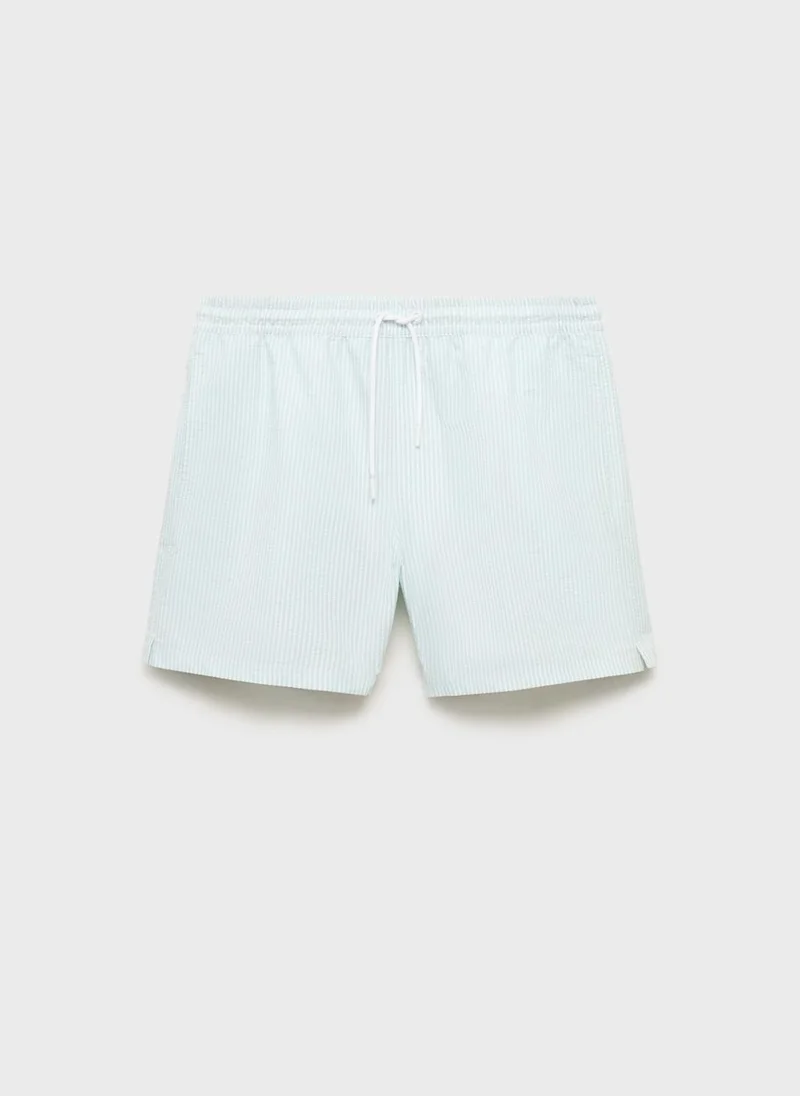 Mango Man Seersucker Swimming Trunks