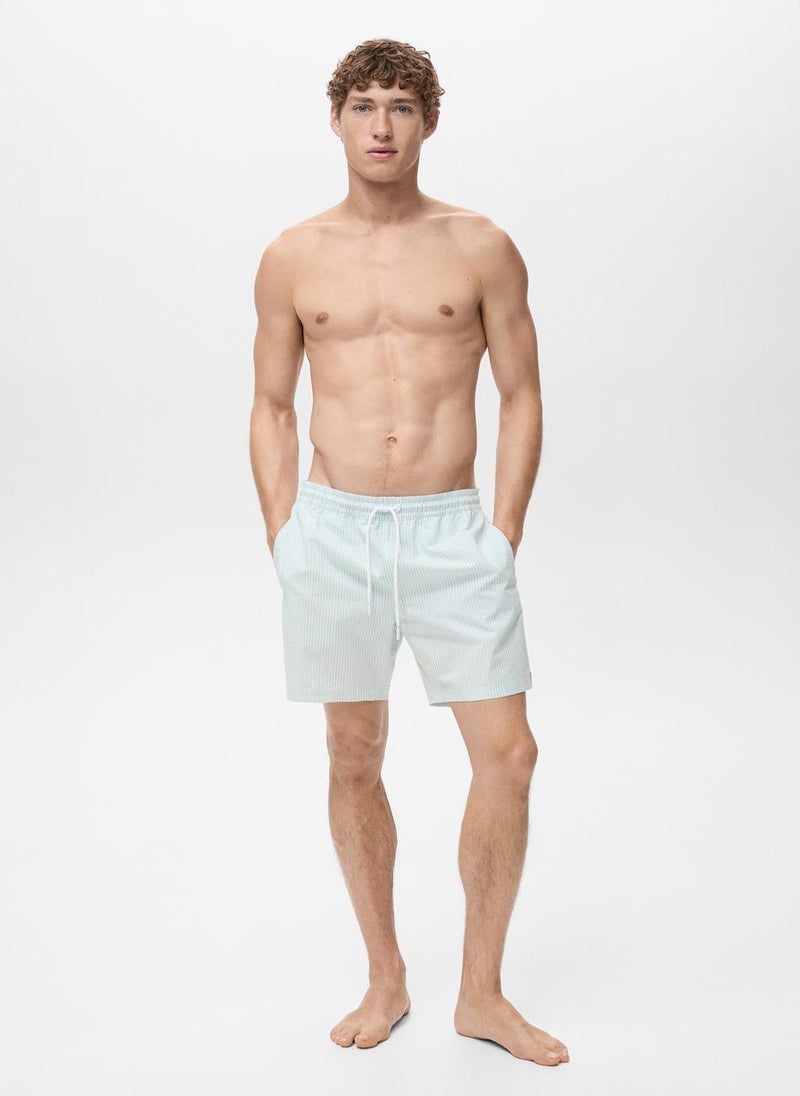 Mango Man Seersucker Swimming Trunks  - Image 1