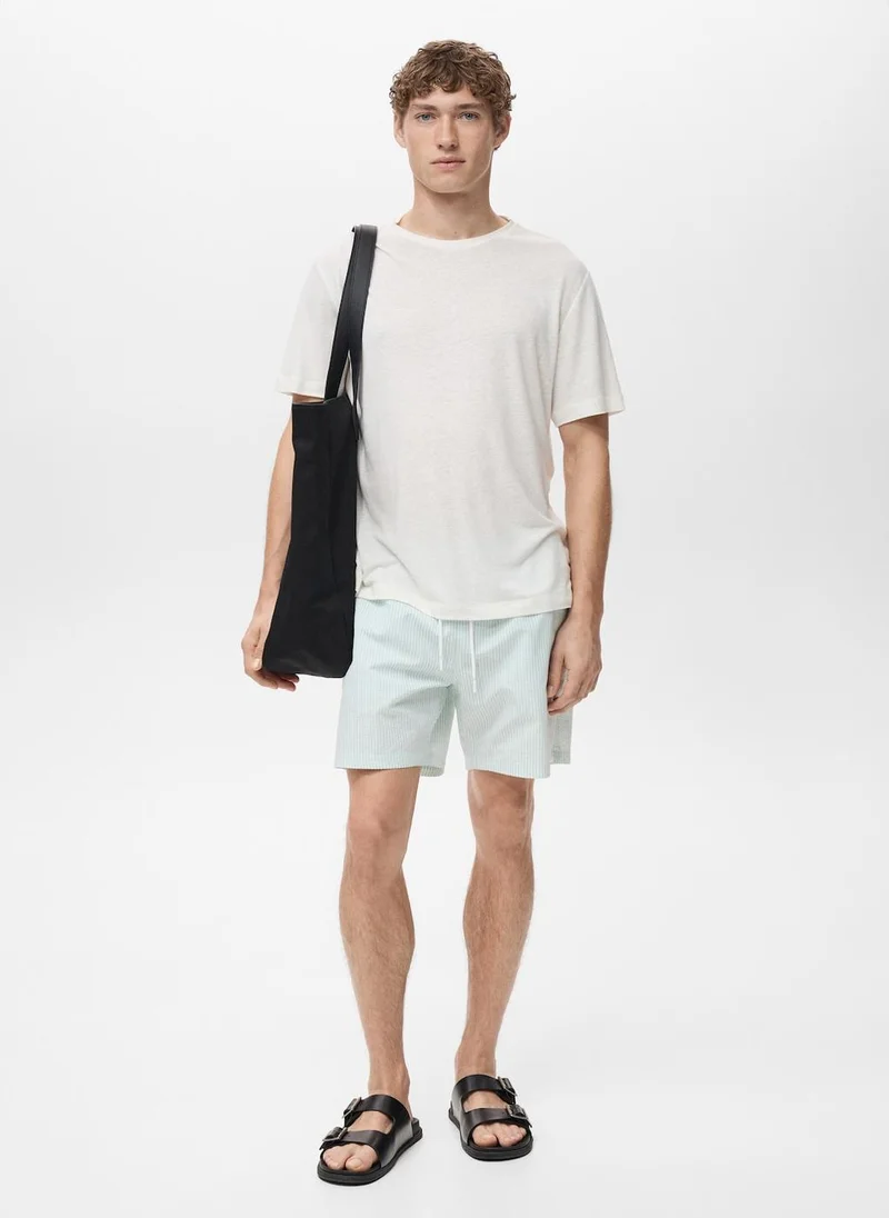 Mango Man Seersucker Swimming Trunks