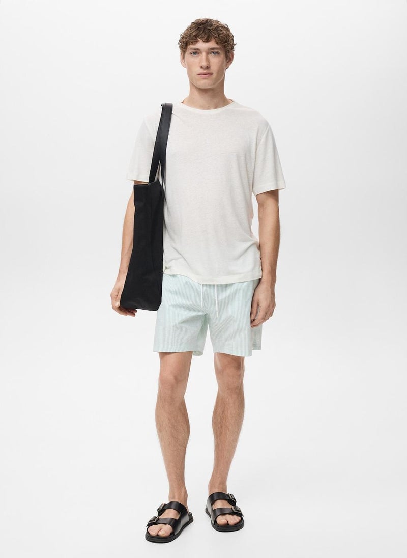 Mango Man Seersucker Swimming Trunks  - Image 4