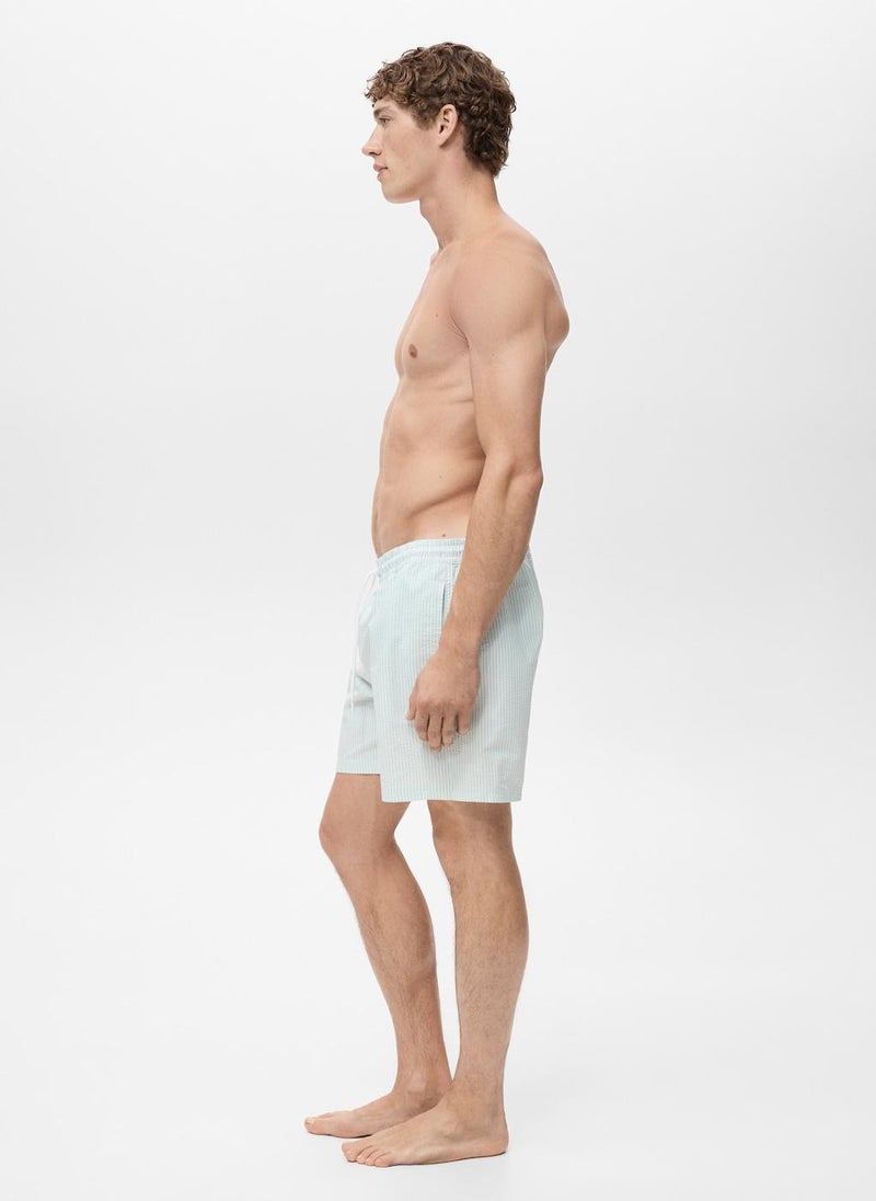 Mango Man Seersucker Swimming Trunks  - Image 3