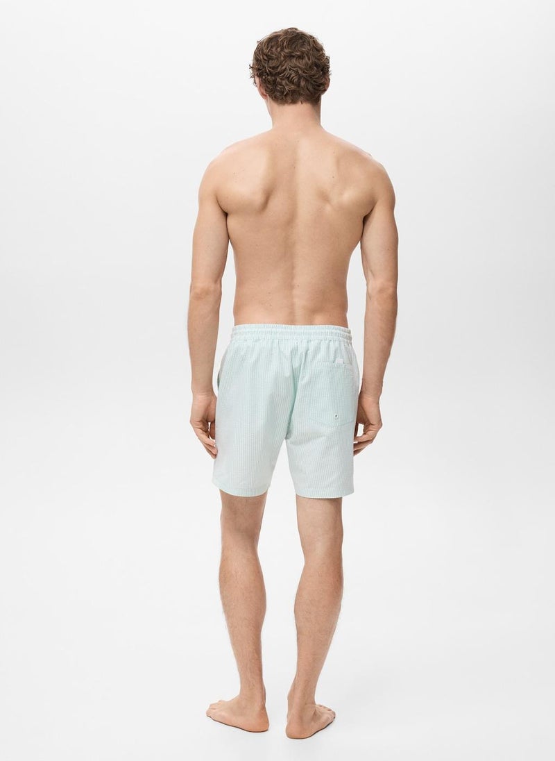 Mango Man Seersucker Swimming Trunks  - Image 2