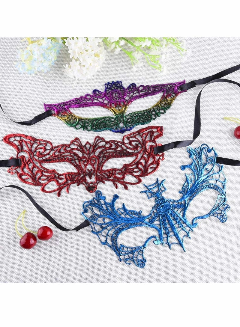 SYOSI Masquerade Masks Bulk Lace Mask, 20 Pieces Women Venetian Mask for Party Ball - Image 3