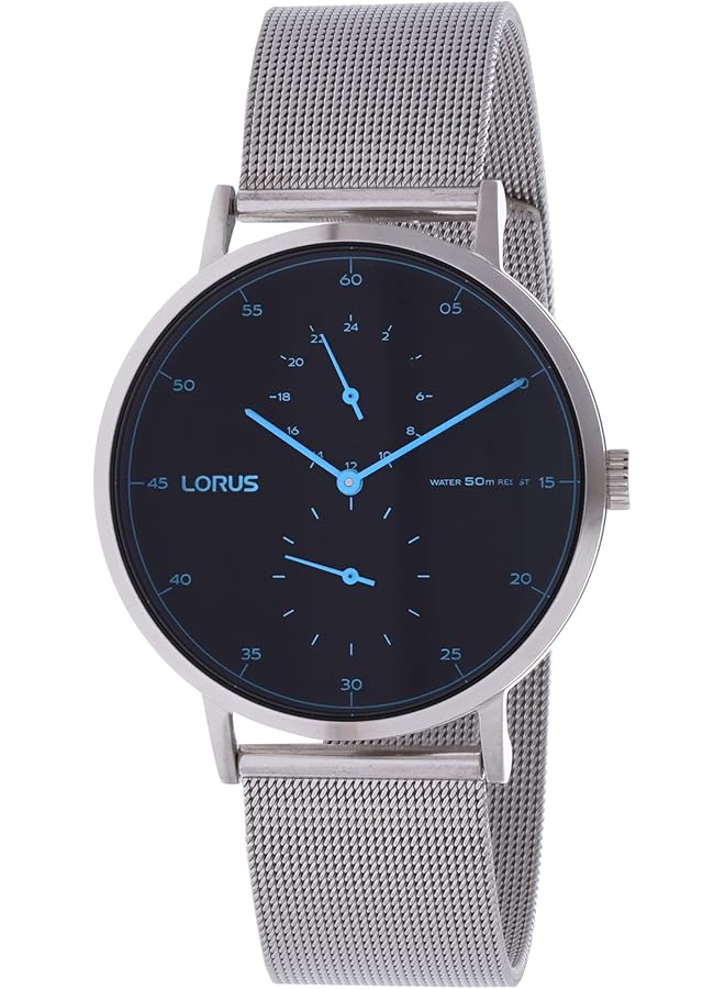 لوراس ساعة كوارتز تناظرية كلاسيكية للرجال بسوار من الفولاذ المقاوم للصدأ R3A49Ax9 - Image 1