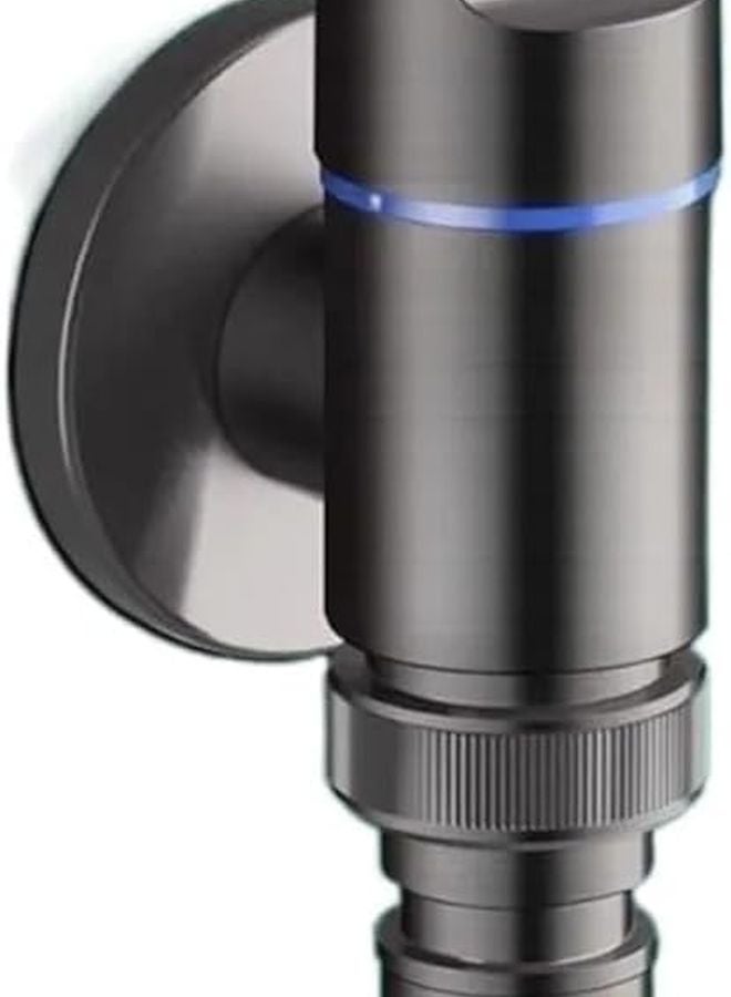 صنبور غسالة معدني رمادي صمام تحكم مزدوج إيقاف مائي تلقائي فتح سريع - Image 1