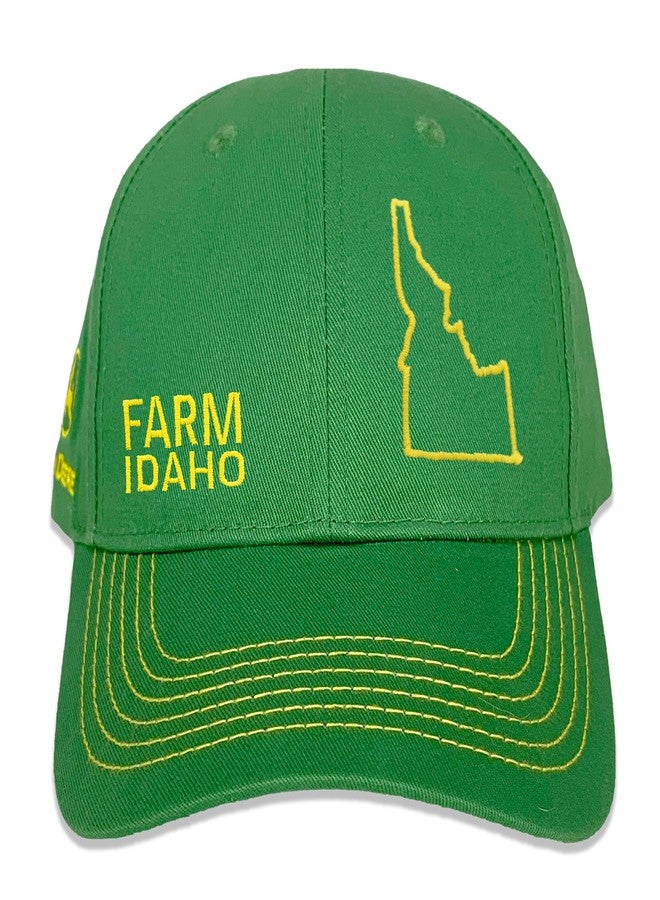 John Deere Toddler Farm State Pride State Outline Youth Children's Full Twill Hat, Idaho - Image 1