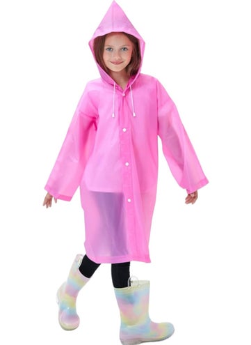 Tezzgelsin Children's Windproof Hooded Raincoat Eva Raincoat  - Image 1