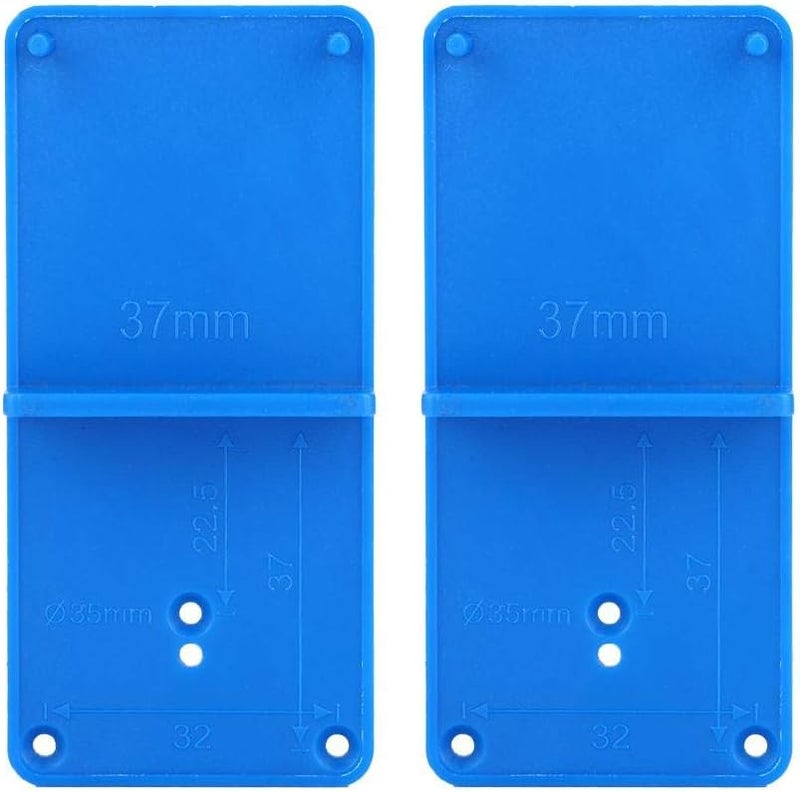 klarako Lightweight Hinge Hole Drilling Guide, Hinge Hole Opener, Durable Blue for Drawer - Image 1