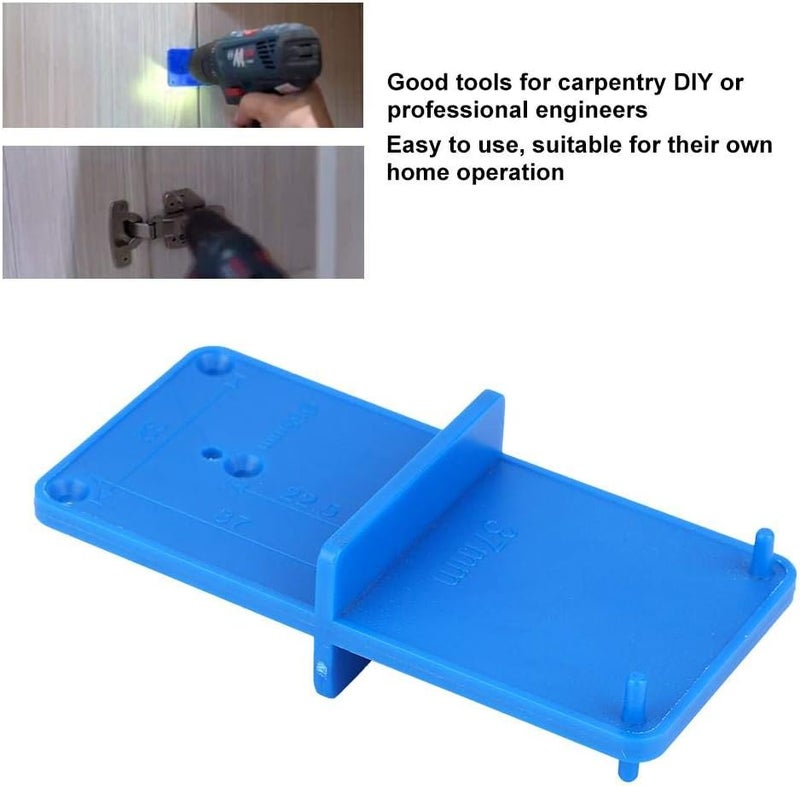 klarako Lightweight Hinge Hole Drilling Guide, Hinge Hole Opener, Durable Blue for Drawer - Image 5