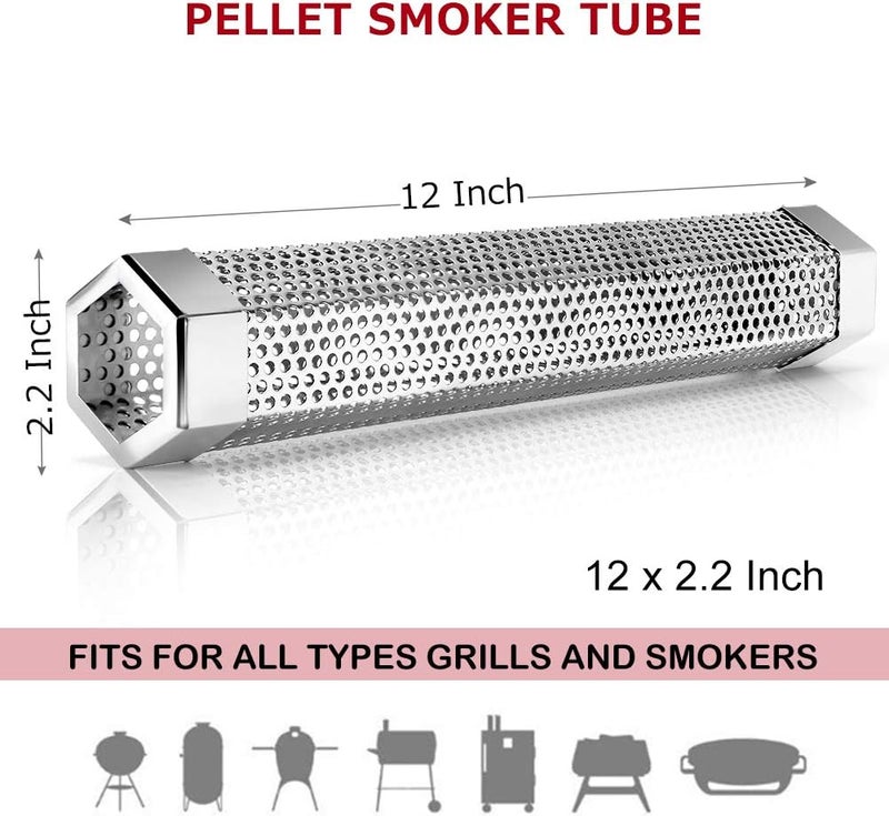 Realcook Pellet Smoker Tube 12-inch: Stainless Steel Wood Pellets Smoke Tube for Hot or Cold Smoking | BBQ Smoke Generator Tubes Works with any Grill and Smokers - Image 5