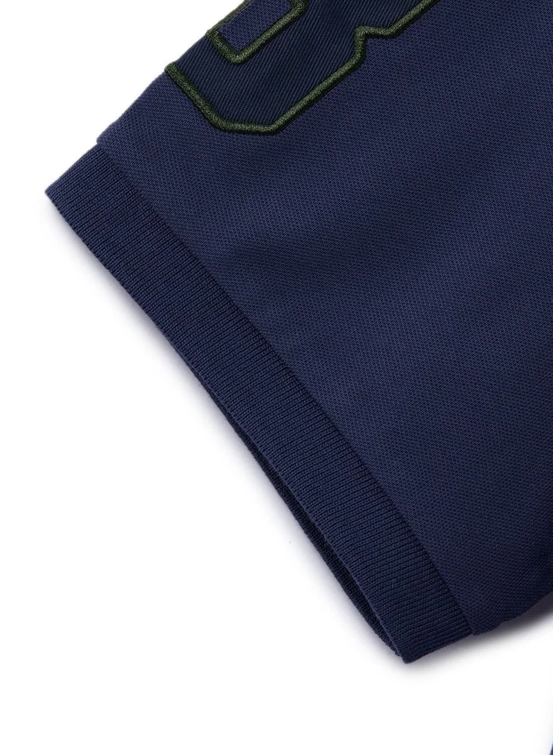 GIORDANO  Men's 3D Lion Polo: Slim Fit, Bold Embroidery, Premium Pique for Men | Best Price UAE