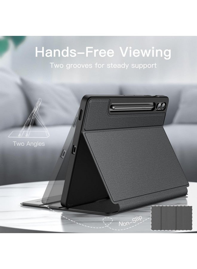 JETech Case for Samsung Galaxy Tab S9 FE+ / S9 FE Plus 12.4-Inch with S Pen Holder, Slim Folio Stand Protective Tablet Cover, Multi-Angle Viewing (Black) - Image 2