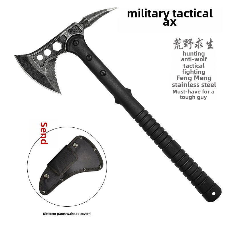 Multi-functional Tactical Axe Mountain Cutting Edge Hand Axe Knife Outdoor Self-defense Survival Weapon Special Cupwood Cutting Engineering Axe(Fighting Tactical Axe) - Image 1