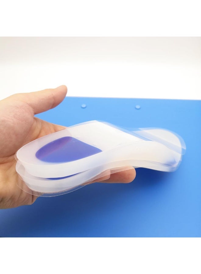 easy care Silicone insole metatarsal pad, arch support insole - effectively relieves foot pain, plantar fasciitis, and muscle fatigue, white and blue - Image 2