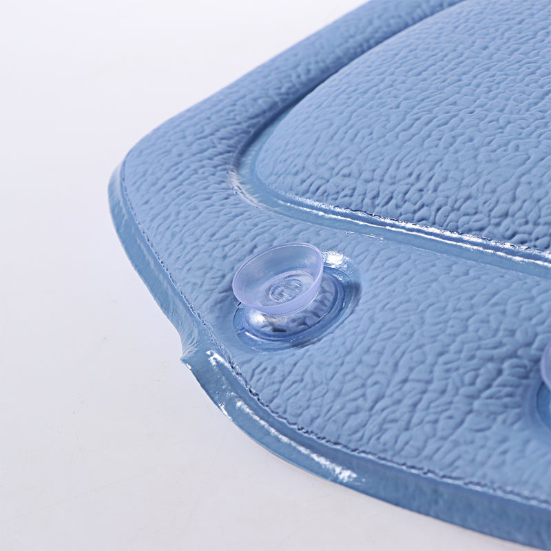 2pcs PVC Bath Pillow with Cups Spa Headrest Burlap for Bathtub Bathroom (Dark ) - Image 4