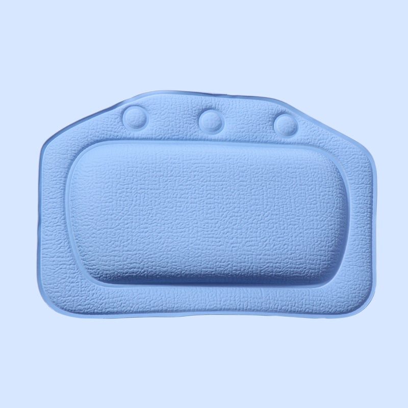 2pcs PVC Bath Pillow with Cups Spa Headrest Burlap for Bathtub Bathroom (Dark ) - Image 5