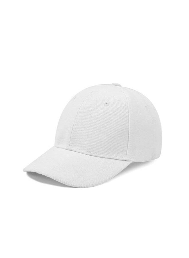 Boolavard Kids Boy Girl Baseball Cap Hat Soft Lightweight Adjustable Size for 2-9 Years (White)  - Image 1