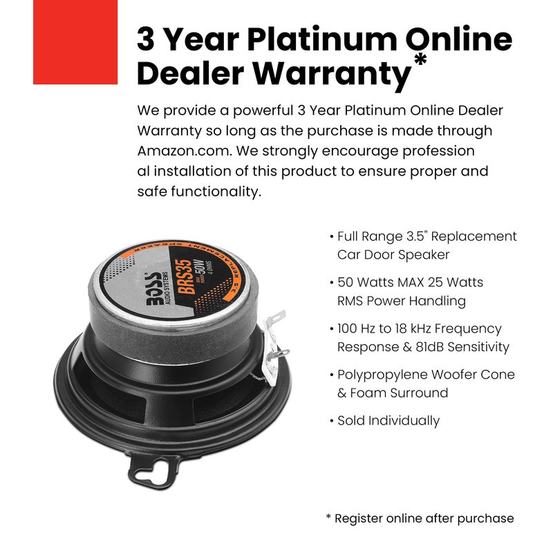 BOSS Audio Systems BRS46 Car Replacement Speakers - 50 Watts of Power Per Speaker, 4 Inch x 6 Inch Inch , Full Range, Sold Individually, Easy Mounting - Image 2