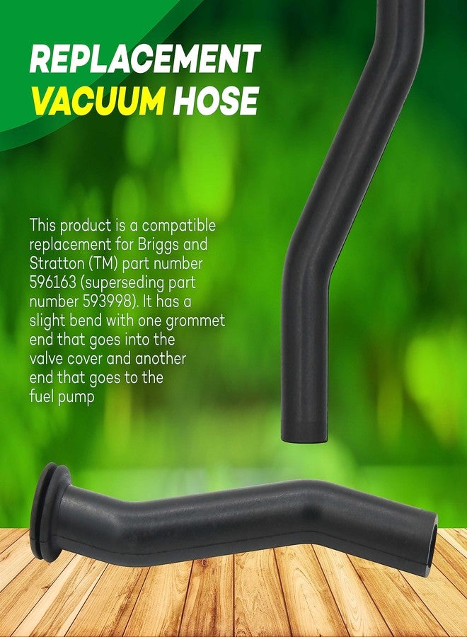 Calvana (2-Pack) Exact Replacement Briggs and Stratton 596163 Vacuum Hose - 3.25 Inches Black Rubber Vacuum Hose - Fits Most 401577, 405577, and 406777 Series Small Gasoline Engines - Image 5