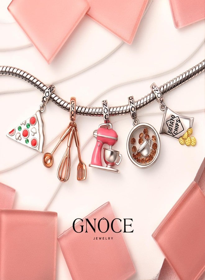 GNOCE Baker's Mixer Pendant Charms 925 Sterling Silver Dangle Charm for Bracelet Jewelry Gift For Women Wife Fit Snake Chain Bracelets - Image 3