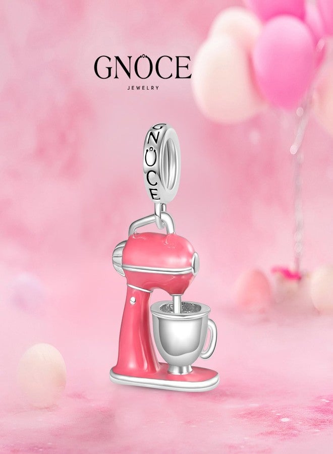 GNOCE Baker's Mixer Pendant Charms 925 Sterling Silver Dangle Charm for Bracelet Jewelry Gift For Women Wife Fit Snake Chain Bracelets - Image 2