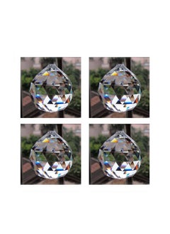 eshoppee eshoppee Glass Sun Catcher Positive Energy Reiki Feng Shui Lamp Prism Rainbow Crystal Ball, 40 mm-4 Pieces  - Image 1