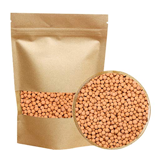 TOYPOPOR Clay Pebbles Gardening Ceramsite Orchid Hydroponic Grow Media Clay Rocks Drainage Water Purification Ceramsite Decor Cultivation Soil Stone Horticultural Grade for Soil Hydroponics Aquaponics 2.2lb - Image 1