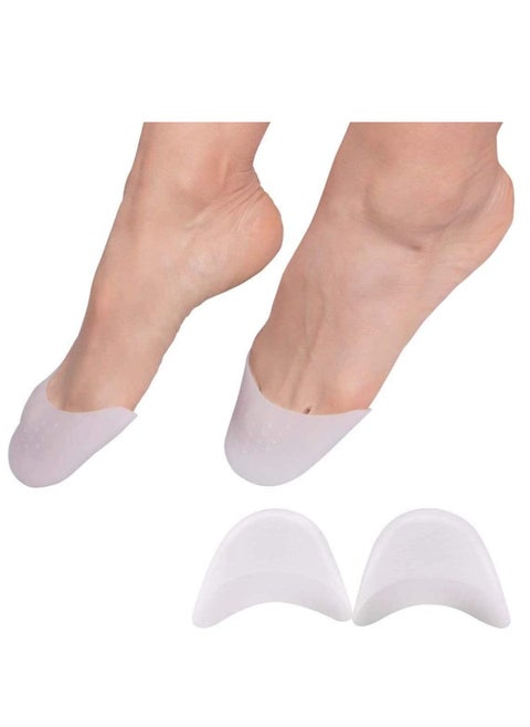 Silicone Gel Toe Caps, Soft Protectors Covers, Metatarsal Pads Ballet Pointe Pads with Forefoot Cushion 2 Pairs