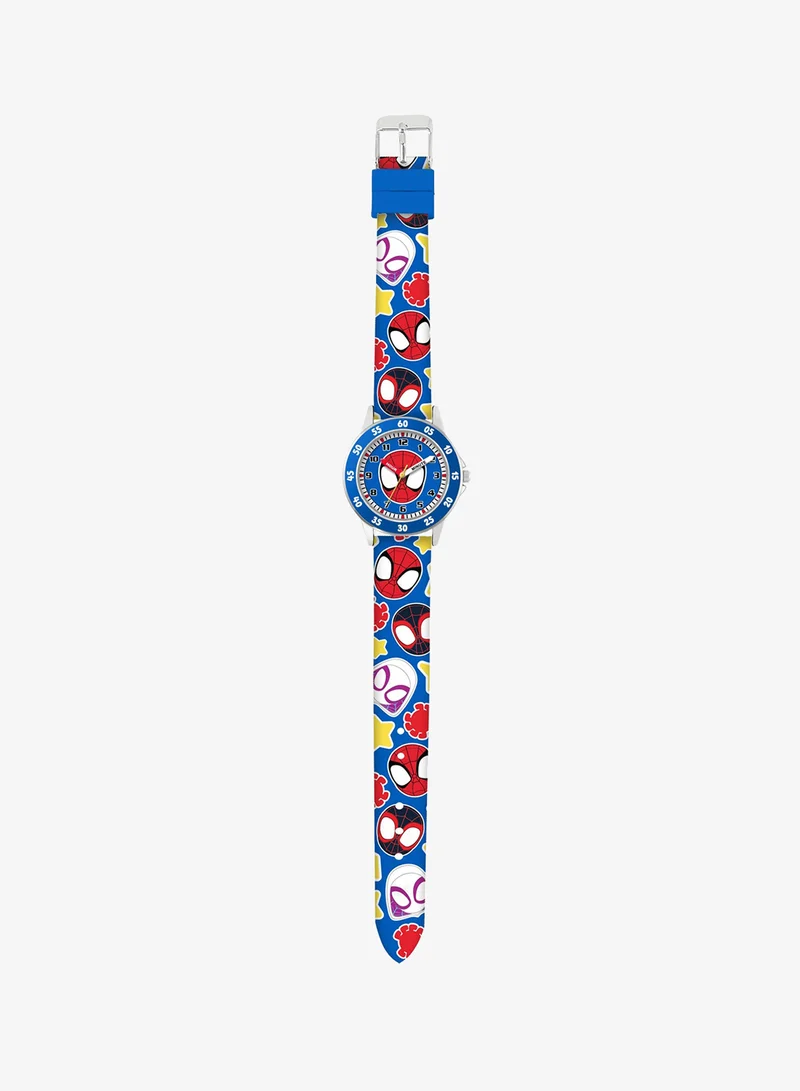 Disney Spidey Amazing Friends Printed Silicone Strap Time Teacher Watch - SPF9003