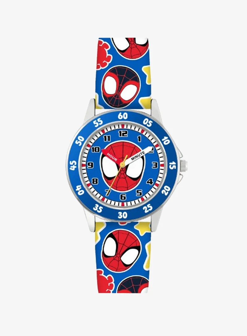 Disney Spidey Amazing Friends Printed Silicone Strap Time Teacher Watch - SPF9003