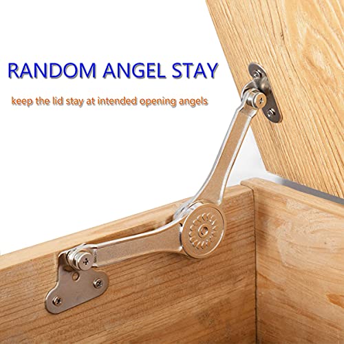 APFFSY Toy Box Hinges Soft Close - Lid Support Heavy Duty Chest Soft Close Hinges for Wooden Box, Support 50lb/2pcs (APFFSY) - Image 2