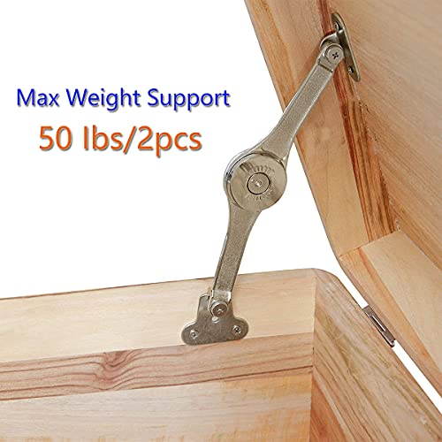 APFFSY Toy Box Hinges Soft Close - Lid Support Heavy Duty Chest Soft Close Hinges for Wooden Box, Support 50lb/2pcs (APFFSY) - Image 3