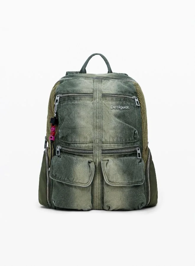 DESIGUAL Large Combined Denim Backpack
