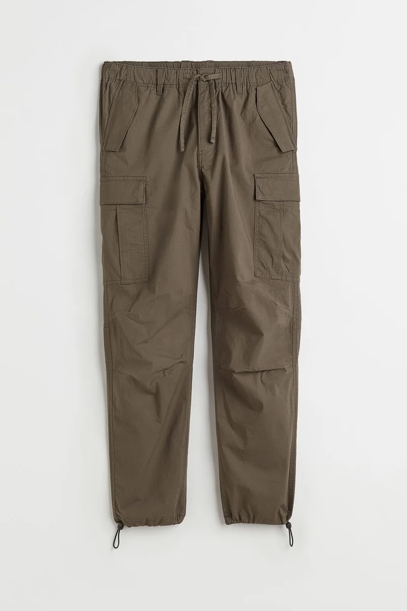H&M Regular Fit Ripstop Cargo Trousers