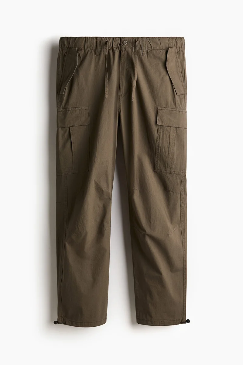 H&M Regular Fit Ripstop Cargo Trousers