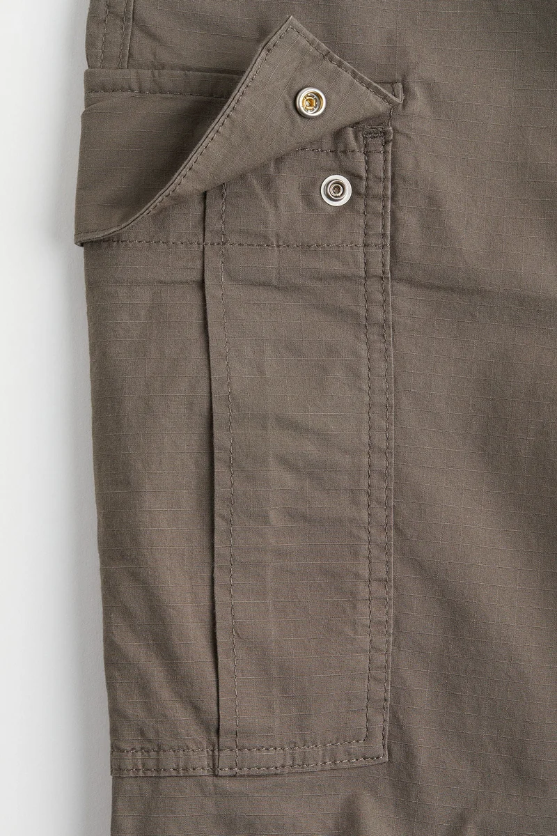 H&M Regular Fit Ripstop Cargo Trousers