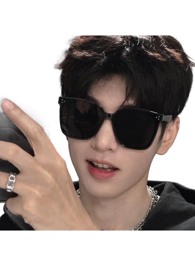 Lesca Lunetiergm Trendy Internet Celebrity Sunglasses, High-End Fashion, Driving Uv Protection, He Style Black Frame - Image 2