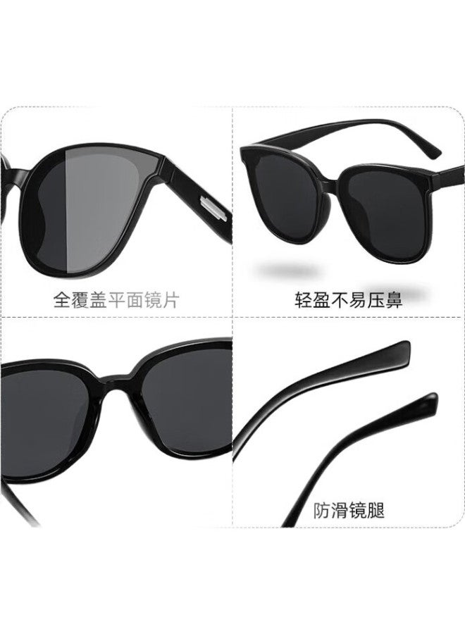 Lesca Lunetiergm Trendy Internet Celebrity Sunglasses, High-End Fashion, Driving Uv Protection, He Style Black Frame - Image 1